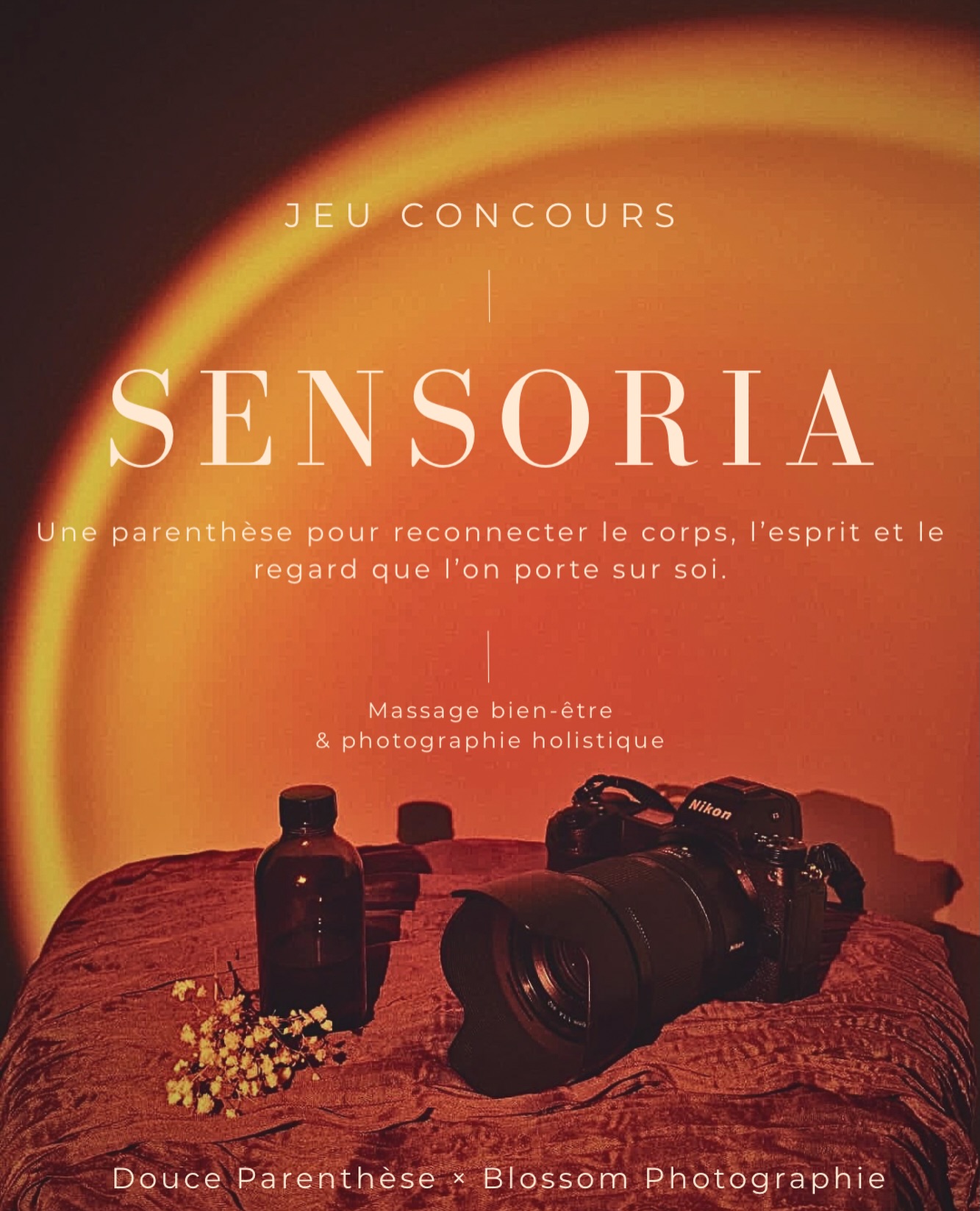 ✨ GAGNE L’EXPÉRIENCE SENSORIA ✨

Et si tu t’offrais enfin une parenthèse rien que pour toi ?

Un moment pensé pour ralen