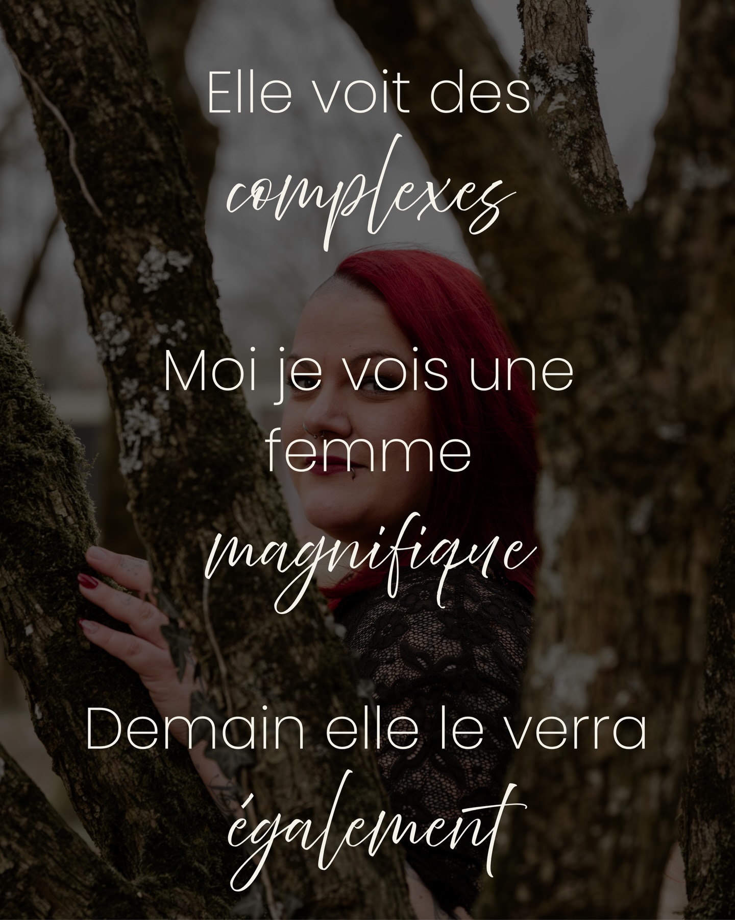Delphine, c’est une femme comme beaucoup d’entre nous.
Une femme qui doute, qui voit ses complexes avant de voir sa beau