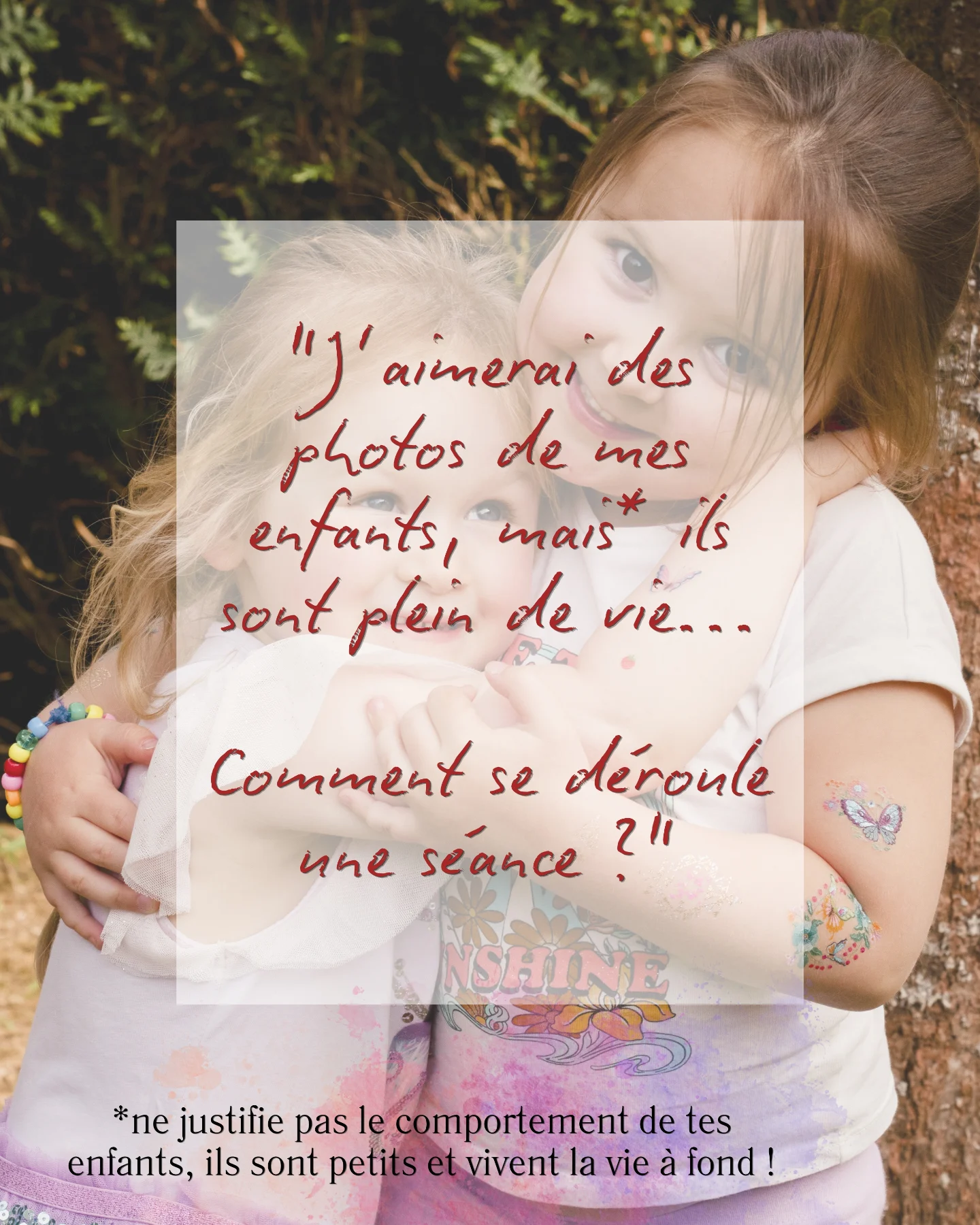 Petite question qui revient souvent.
Parce qu'on vit dans une société où les enfants sont de plus en plus mis à l'écart