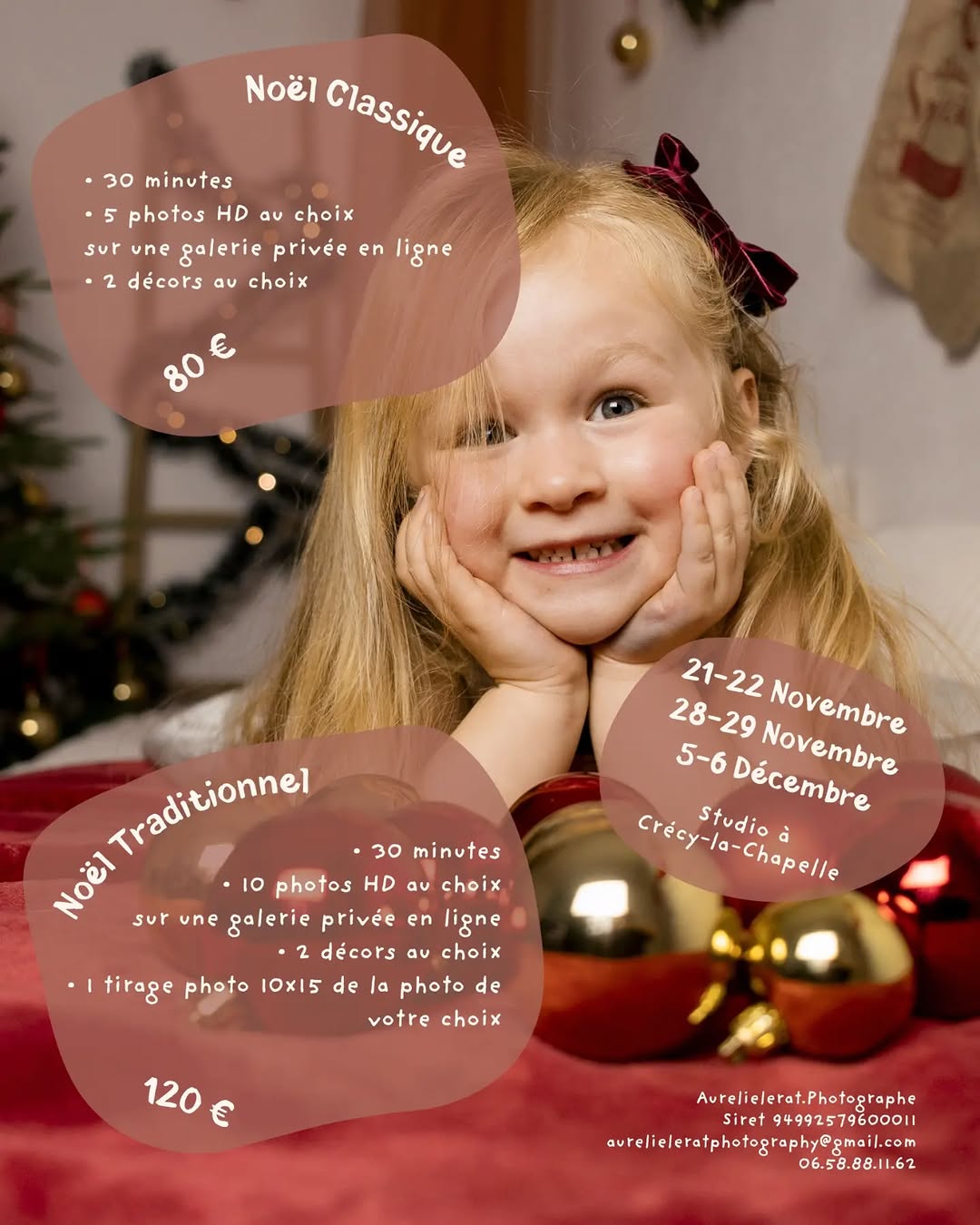 🎄 Vous avez été plusieurs à me demander si cette année j'allais de nouveau proposer des séances photos Noël...
Et la r