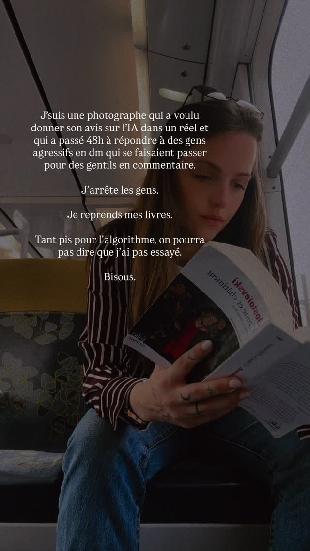 Promis, je lance plus jamais de débat d’actualité, j’ai pas les épaules pour l’hypocrisie qui s’en suit 🥀
Restez ici, o