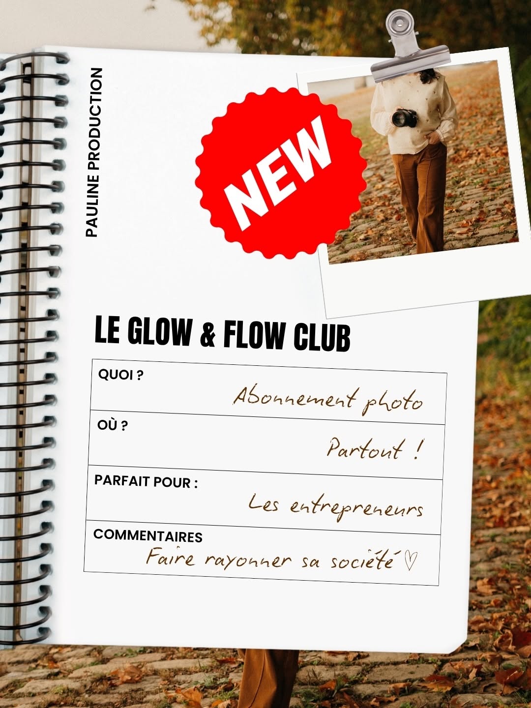 Et si votre image de marque arrêtait enfin de reposer sur les 12 mêmes photos prises il y a 2 ans ?
Le Glow & Flow Clu